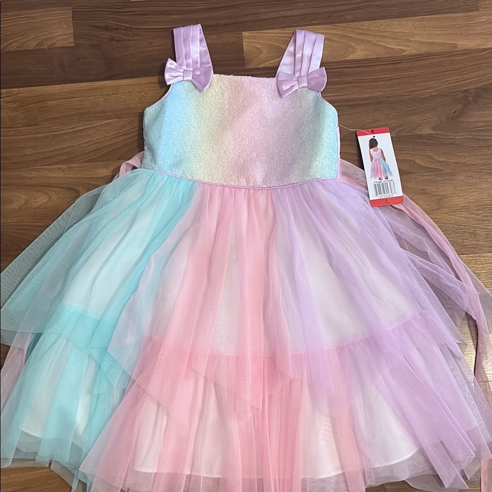Jona Michelle Pink and Blue Tulle Dress